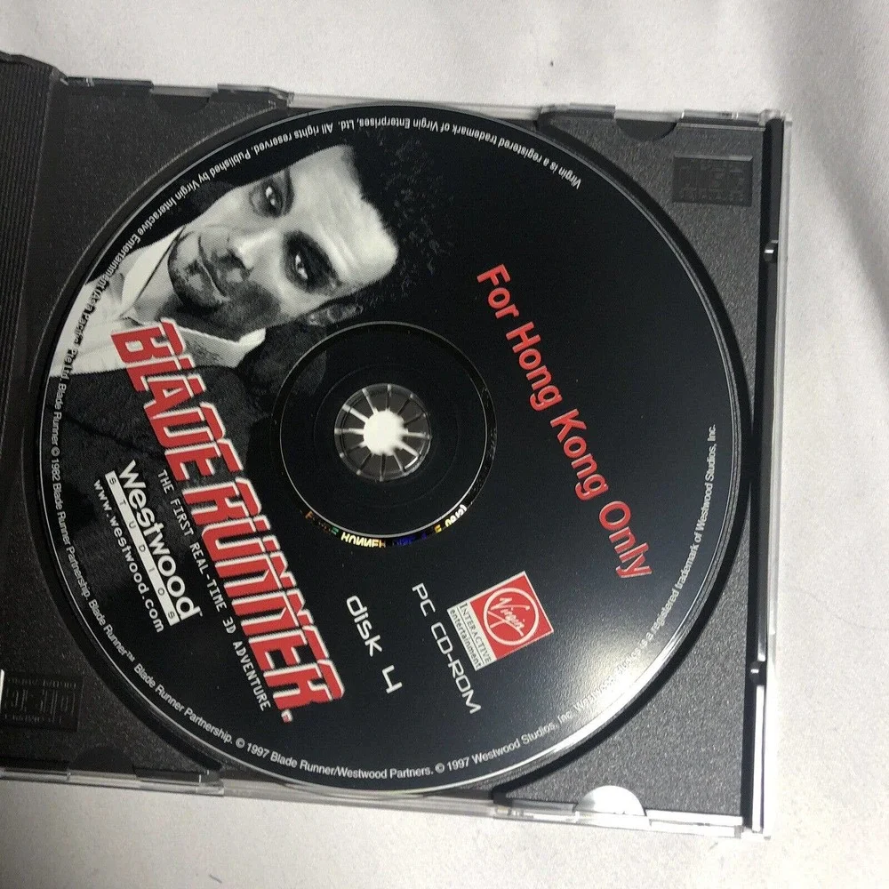 Vtg Blade Runner PC Computer‎ Game 1997 3D Adventure Scifi Futuristic G2 CD-Rom